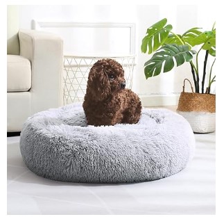 JOLLYVOGUE Anti-Anxiety Donut Medium Dog Bed