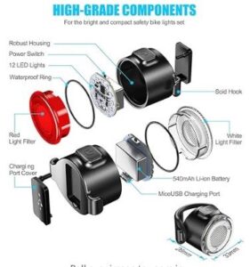 Bike Light Set USB Rechargeable