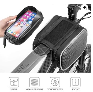 ROCKBROS Bike Frame Bag Waterproof Bicycle Front Top Tube Mount Holder Pouch