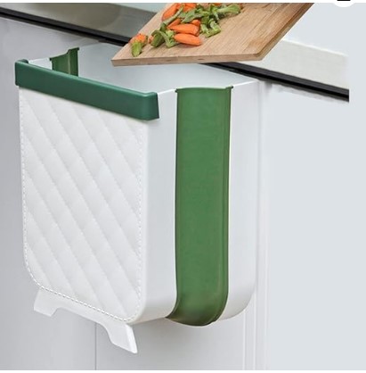 Garbage Can Hanging Foldable Plastic Wall Mounted Trash Bin