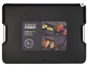 Joseph Joseph Cut&Carve Plus - Non-Slip, Multi-Function, Double-Sided Cutting Board