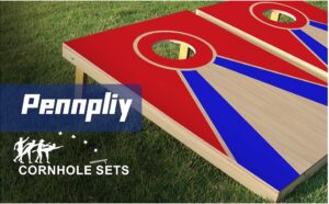 Pennpliy Solid Wood Cornhole Board Set