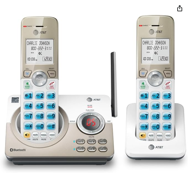 AT&T DECT 6.0 2-Handset Cordless Phone
