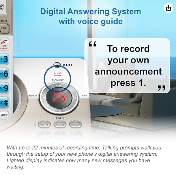 AT&T DECT 6.0 2-Handset Cordless Phone