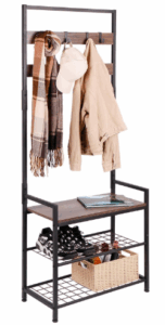 HOMEKOKO Coat Rack Shoe Bench
