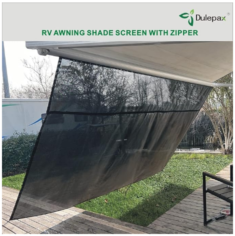 Dulepax RV Awning Shade Screen with Zipper