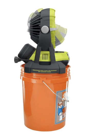 RYOBI 18-Volt ONE 2-Speed Bucket Top Misting Fan-2