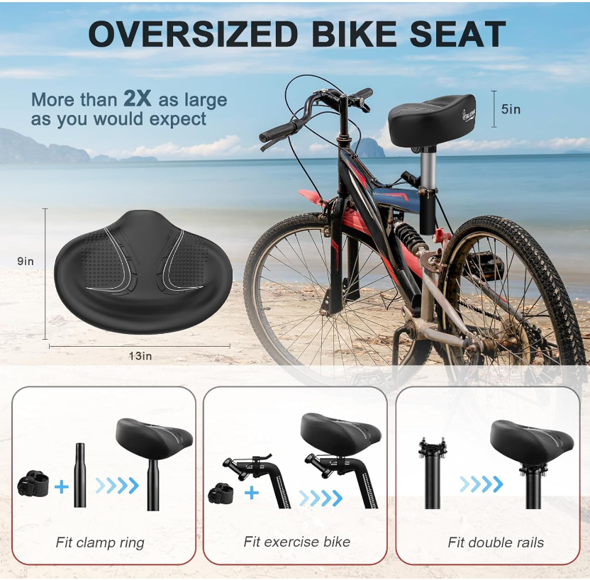 Bluewind Noseless Oversized Bike Seat