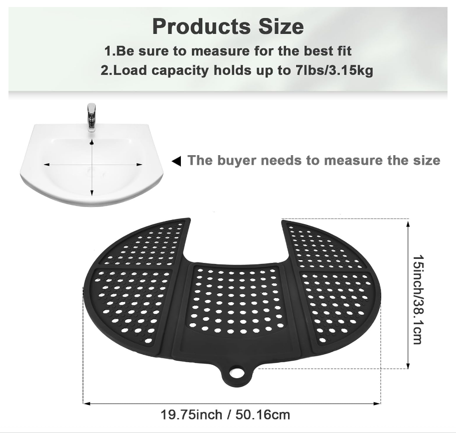 YHJWW Foldable Bathroom Sink Cover