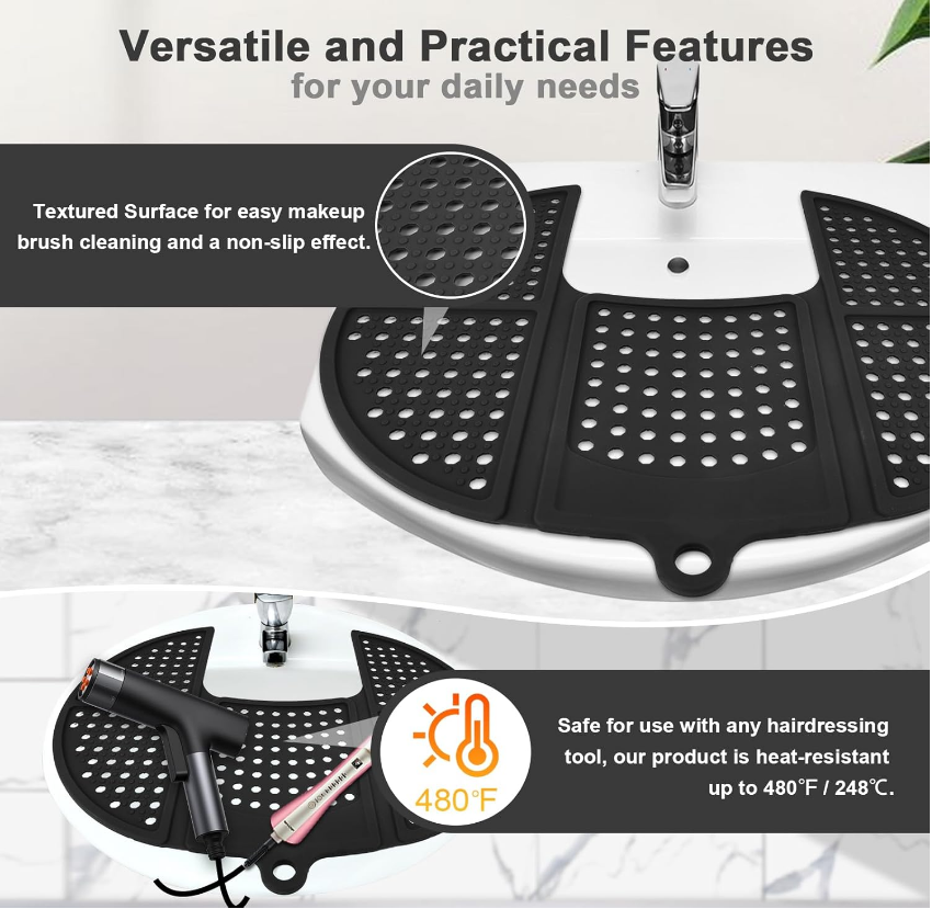 YHJWW Foldable Bathroom Sink Cover