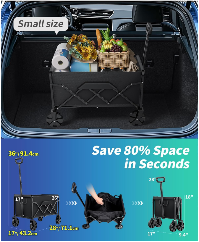 Small WiseBegan Collapsible Wagon with Wheels