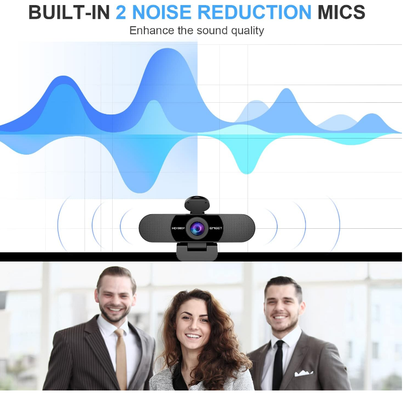 EMEET 1080P Webcam with Microphone