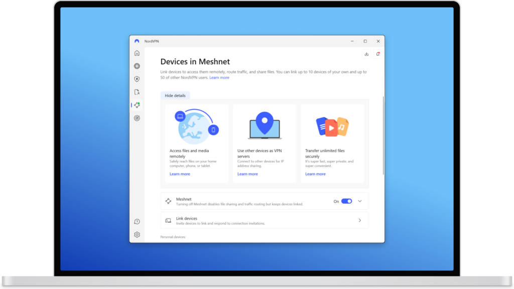 NordVPN windows-laptop-meshnet-us