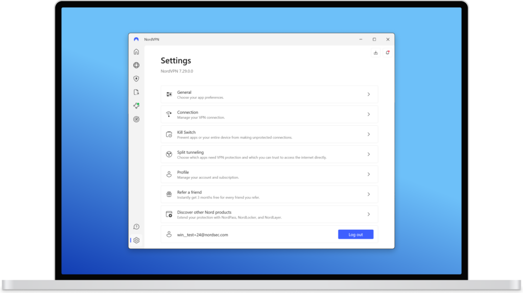 nordVPN windows-laptop-settings-us