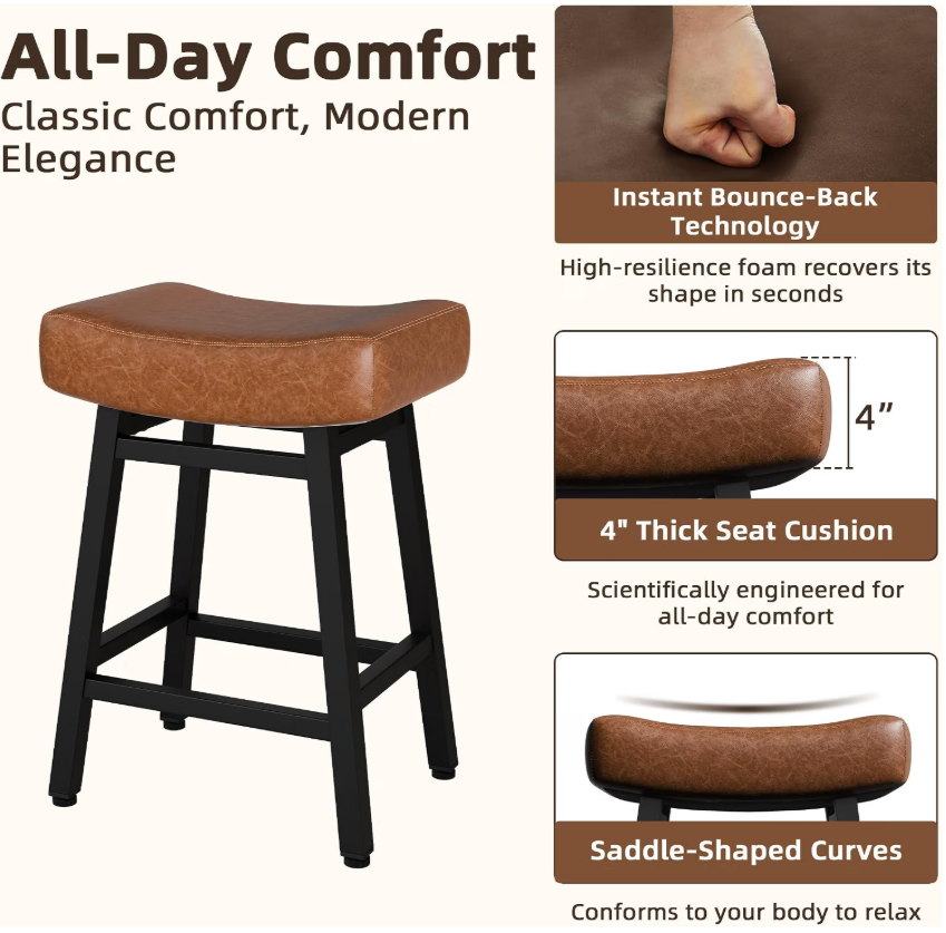 Counter Height Bar Stools Set of 3