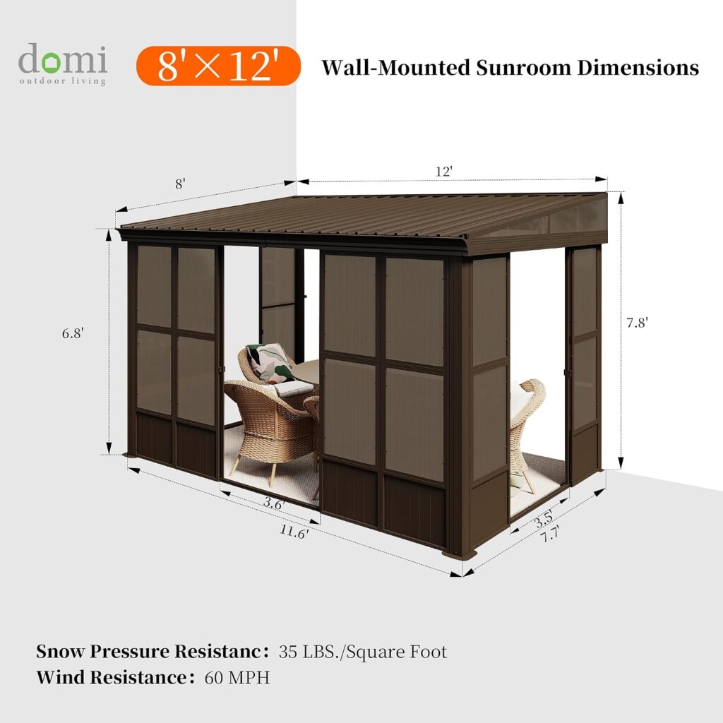 Domi 8x12FT Sunroom